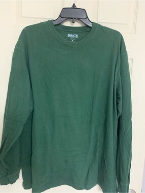 Duluth Trading Co Men's Dark Green Long Sleeve Crew Tee
